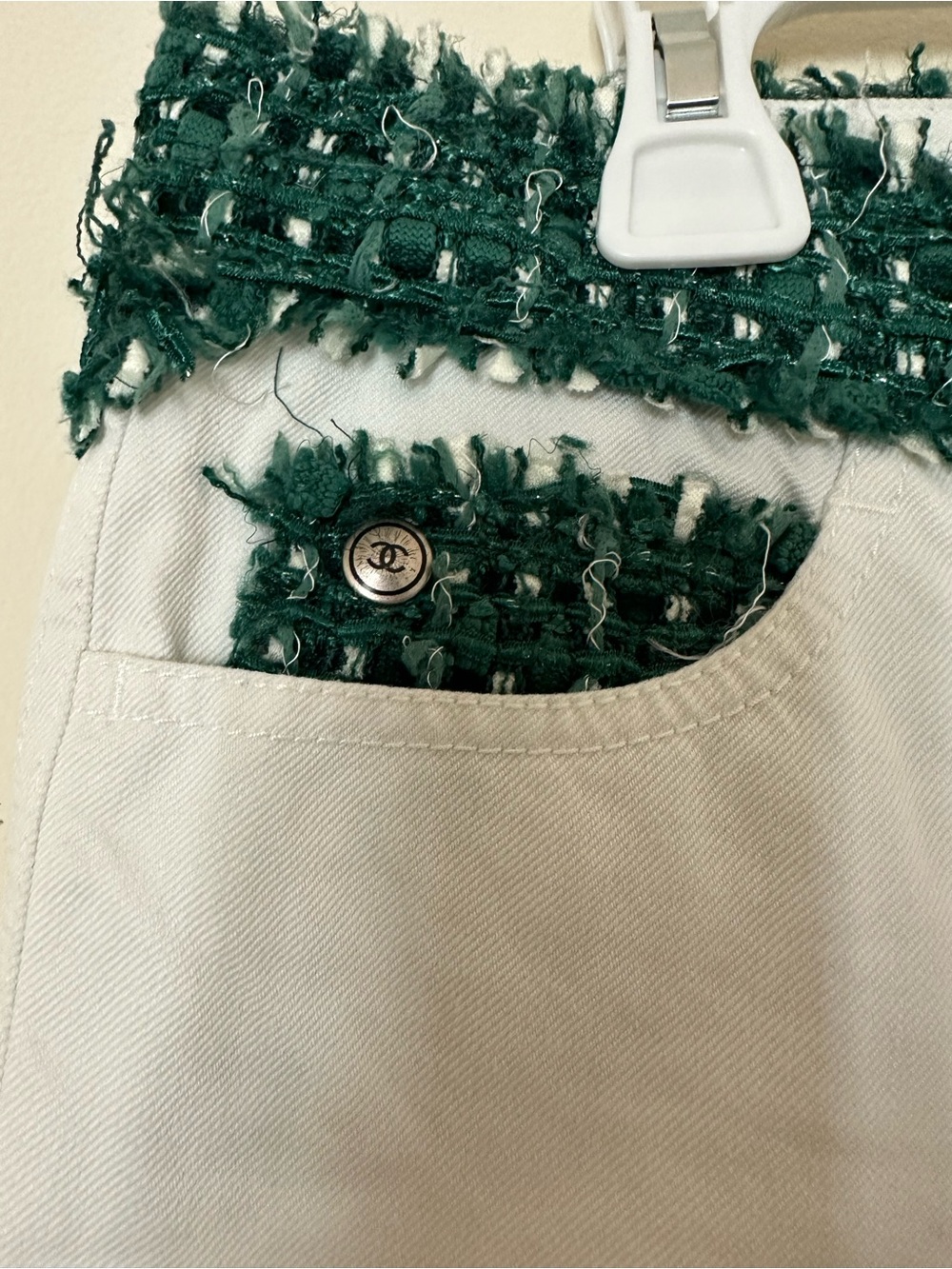 CHANEL White Straight-Leg Pants - Picture 3 of 4